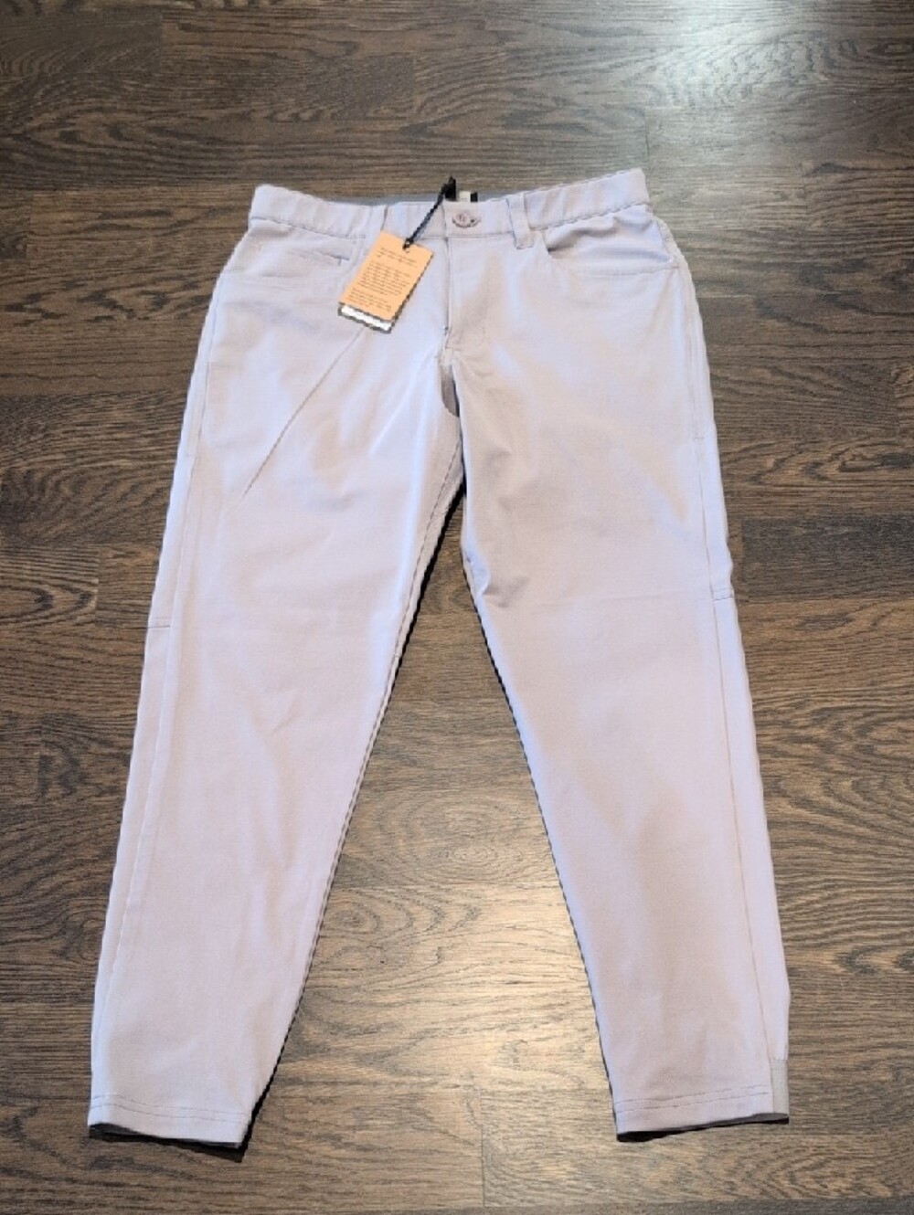 Swannies Men's Light Gray Chinos with Stretch Waistband - Small